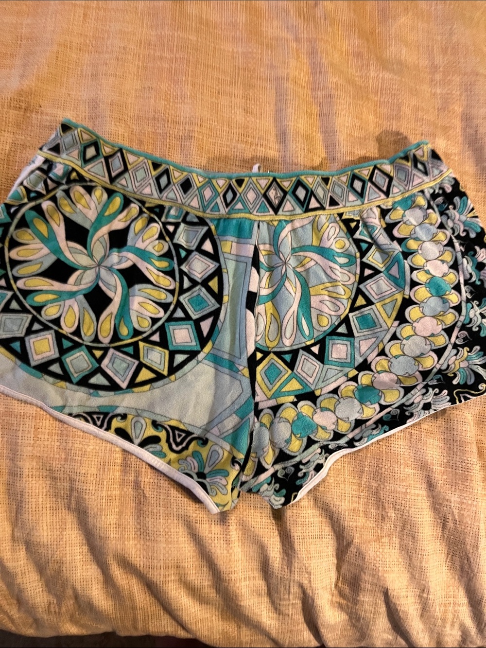 Emilio Pucci Multicolor Drawstring Terrycloth Shorts - Picture 6 of 9